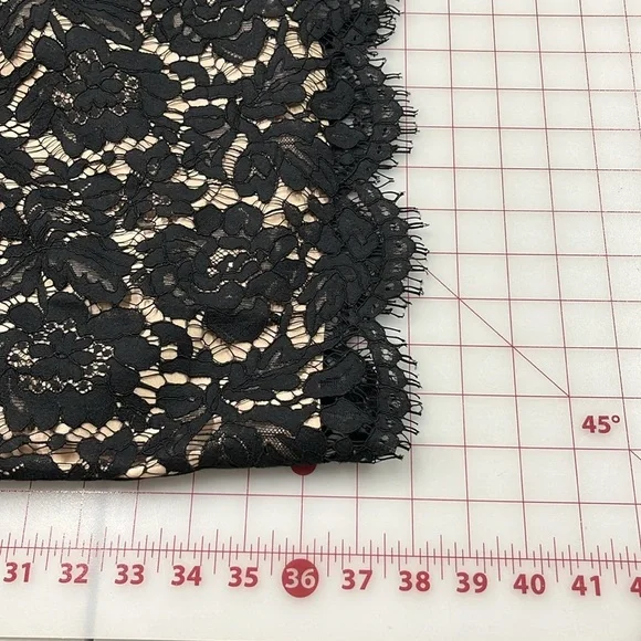 ELIZA J Cocktail/Wedding Floral Black Lace Off Shoulder Flutter SLV Sheath 10 - Picture 16 of 16